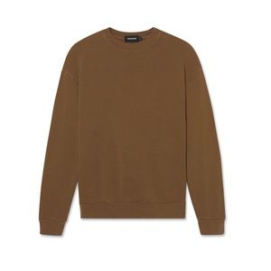 TALENTLESS MENS THERMAL CREWNECK MID CENTURY COLOR - Mocha size L